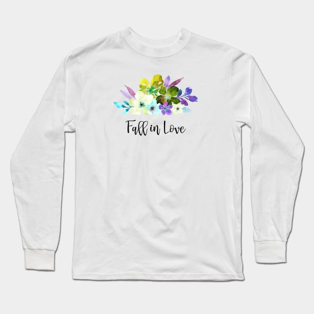 Fall in Love green Long Sleeve T-Shirt by Anines Atelier